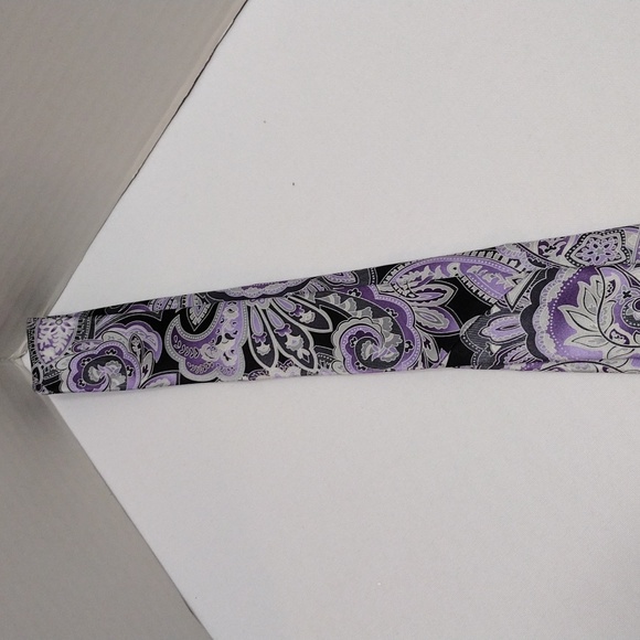 Stafford Performance Purple, Gray and Black Paisley Men's Tie NT#13 - Picture 8 of 13